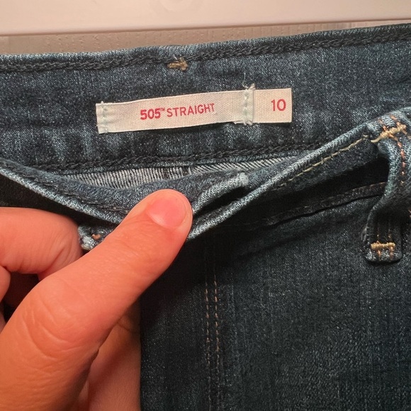 Women’s Levi 505 Straight Blue Jeans Size 10 - Picture 4 of 7